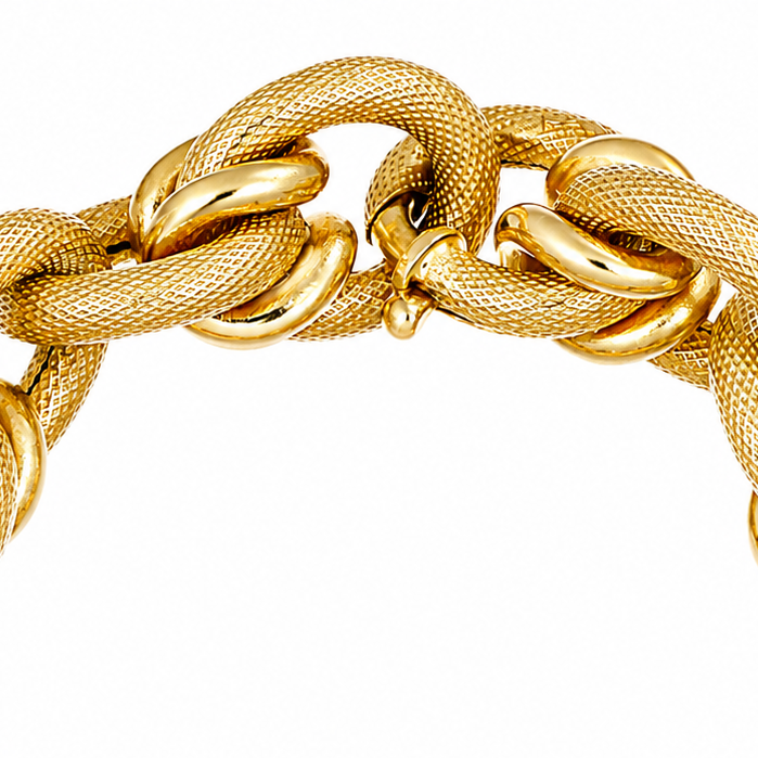 Bracciale - 18 carati Oro giallo - Made in Italy - Handmade