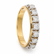 Anello - 18 carati Oro giallo, Oro bianco - 0.63ct. tw. Diamante (Naturale) - Made in Italy