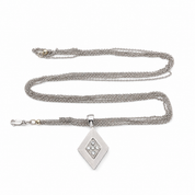 Collana con ciondolo - 18 carati Oro bianco - 0.30ct. tw. Diamante (Naturale)