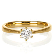 Anello - 18 carati Oro giallo - 0.25ct. tw. Diamante (Naturale)