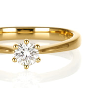 Anello - 18 carati Oro giallo - 0.25ct. tw. Diamante (Naturale)