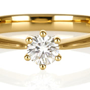 Anello - 18 carati Oro giallo - 0.25ct. tw. Diamante (Naturale)