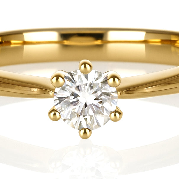 Anello - 18 carati Oro giallo - 0.25ct. tw. Diamante (Naturale)