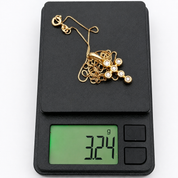 Collana con ciondolo - 18 carati Oro giallo - 0.21ct. tw. Diamante (Naturale) - Made in Italy - Handmade