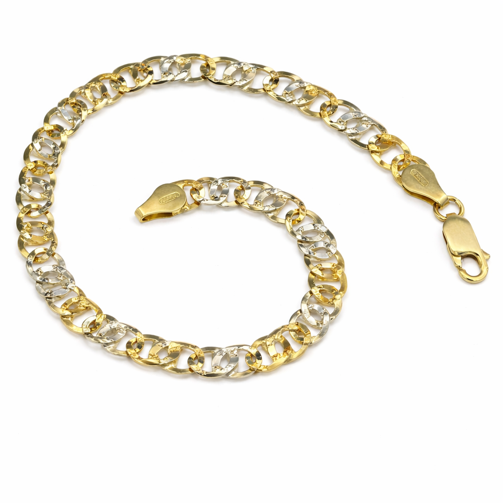 Bracciale Oro Giallo Oro Bianco 18 carati