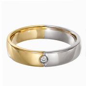 Anello - 18 carati Oro giallo, Oro bianco - 0.3ct. tw. Diamante (Naturale)