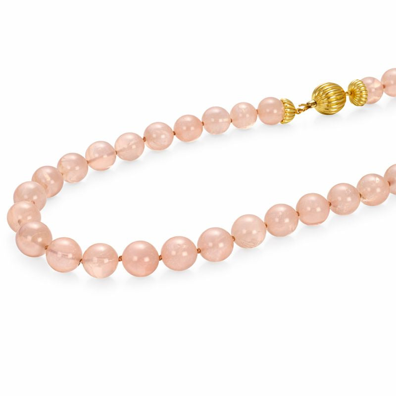 Collana - 18 carati Oro giallo, Quarzo rosa