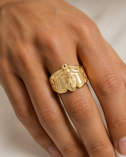 Anello - 18 carati Oro giallo - Made in Italy - Handmade