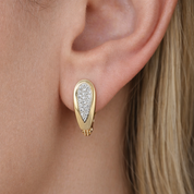 Orecchini - 18 carati Oro giallo, Oro bianco - 0.18ct. tw. Diamante (Naturale)