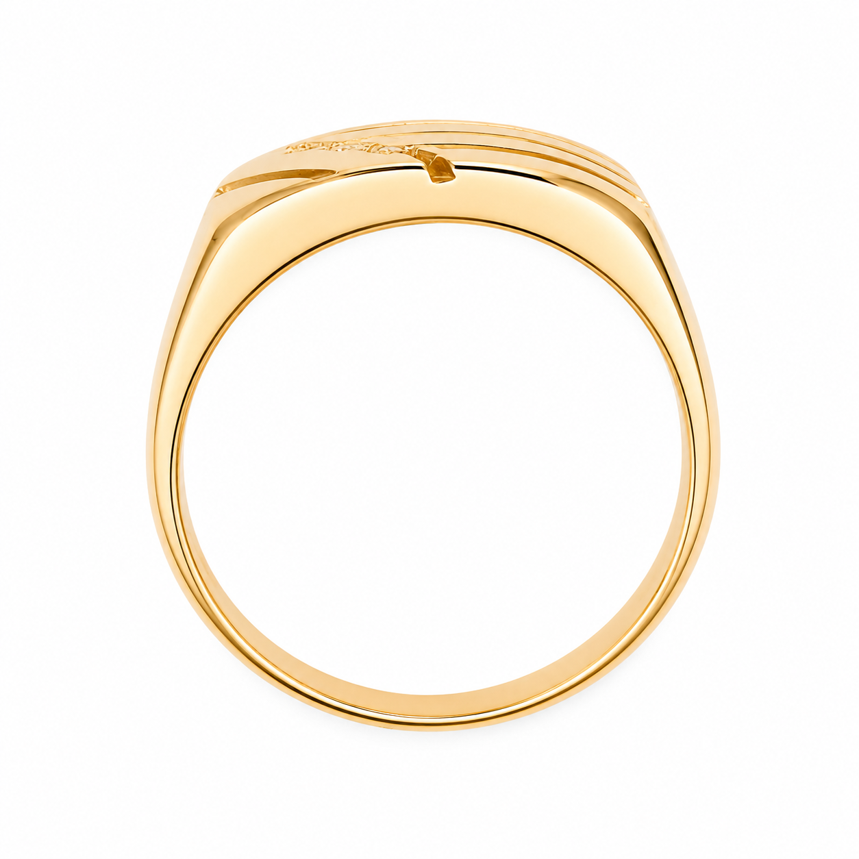 Anello - 18 carati Oro giallo - 0.06ct. tw. Diamante (Naturale) - Made in Italy - Handmade