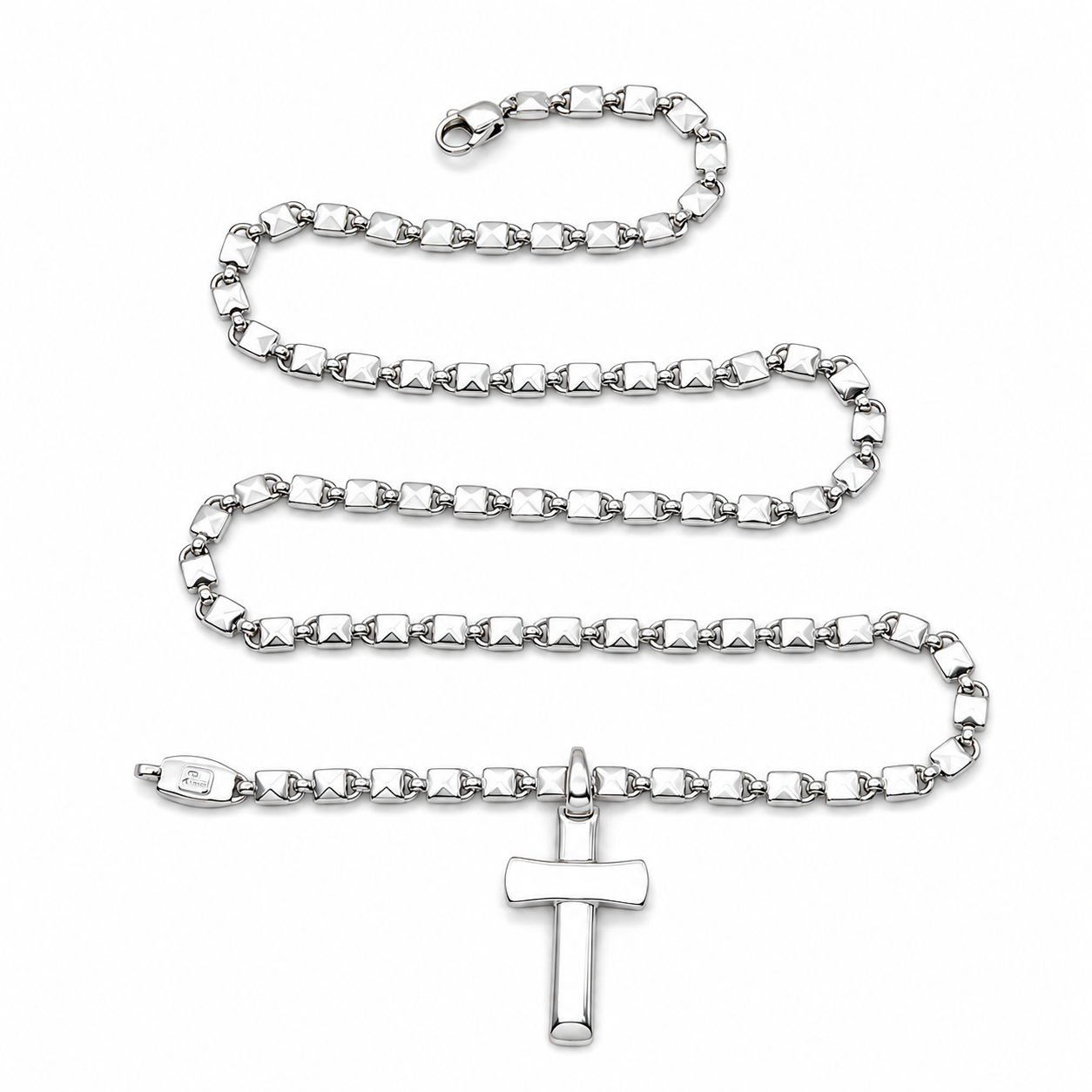 Collana con ciondolo - 18 carati Oro bianco - Made in Italy - Handmade