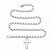 Collana con ciondolo - 18 carati Oro bianco - Made in Italy - Handmade