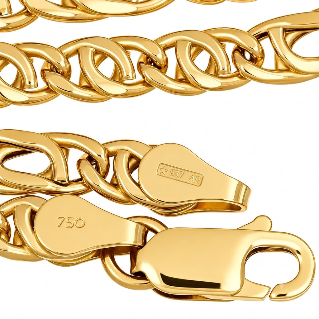 Bracciale - 18 carati Oro giallo - Made in Italy -Handmade