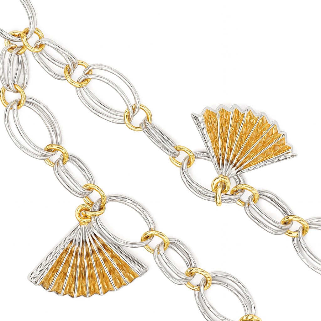 Bracciale con Ciondoli in Oro bianco, Oro giallo 18 carati