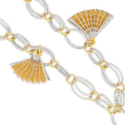 Bracciale con Ciondoli in Oro bianco, Oro giallo 18 carati