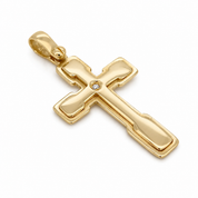 Ciondolo - 18 carati Oro giallo - 0.01ct. tw. Diamante (Naturale) - Made in Italy - Handmade