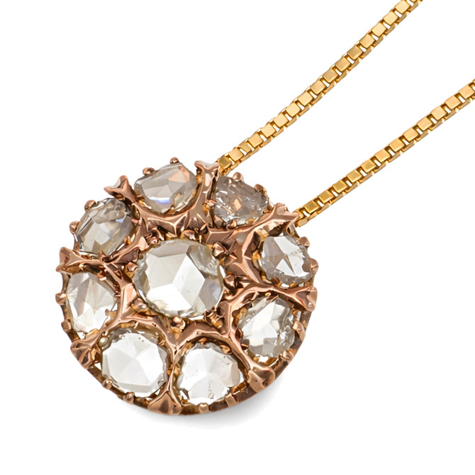 Collana con ciondolo - 18 carati Oro bianco - 1.05ct. tw. Diamante (Naturale)