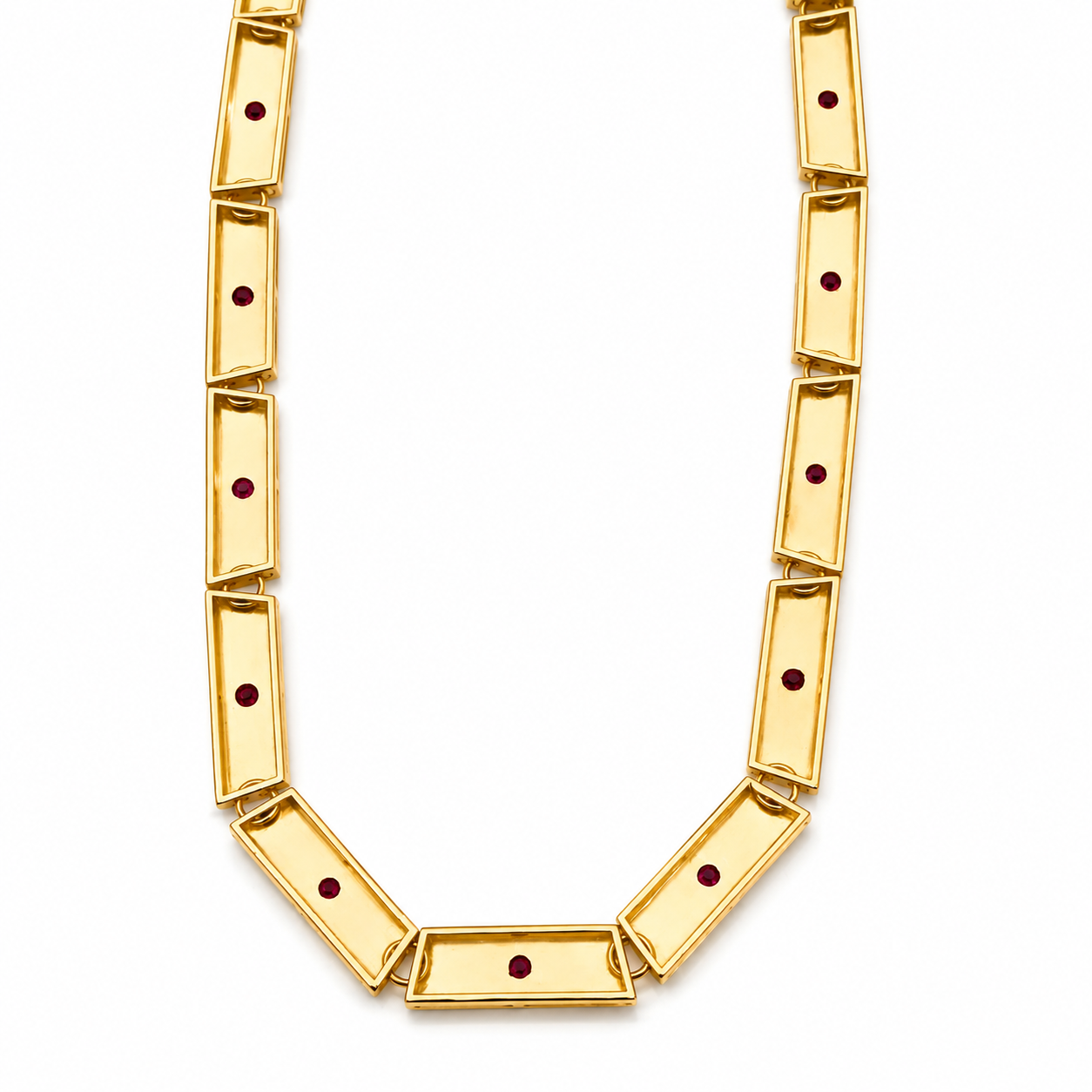 Collana - 18 carati Oro giallo - 1.60ct. tw. Rubino - Made in Italy - Handmade
