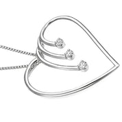 Collana - 18 carati Oro bianco Diamante 0.075 ct tw