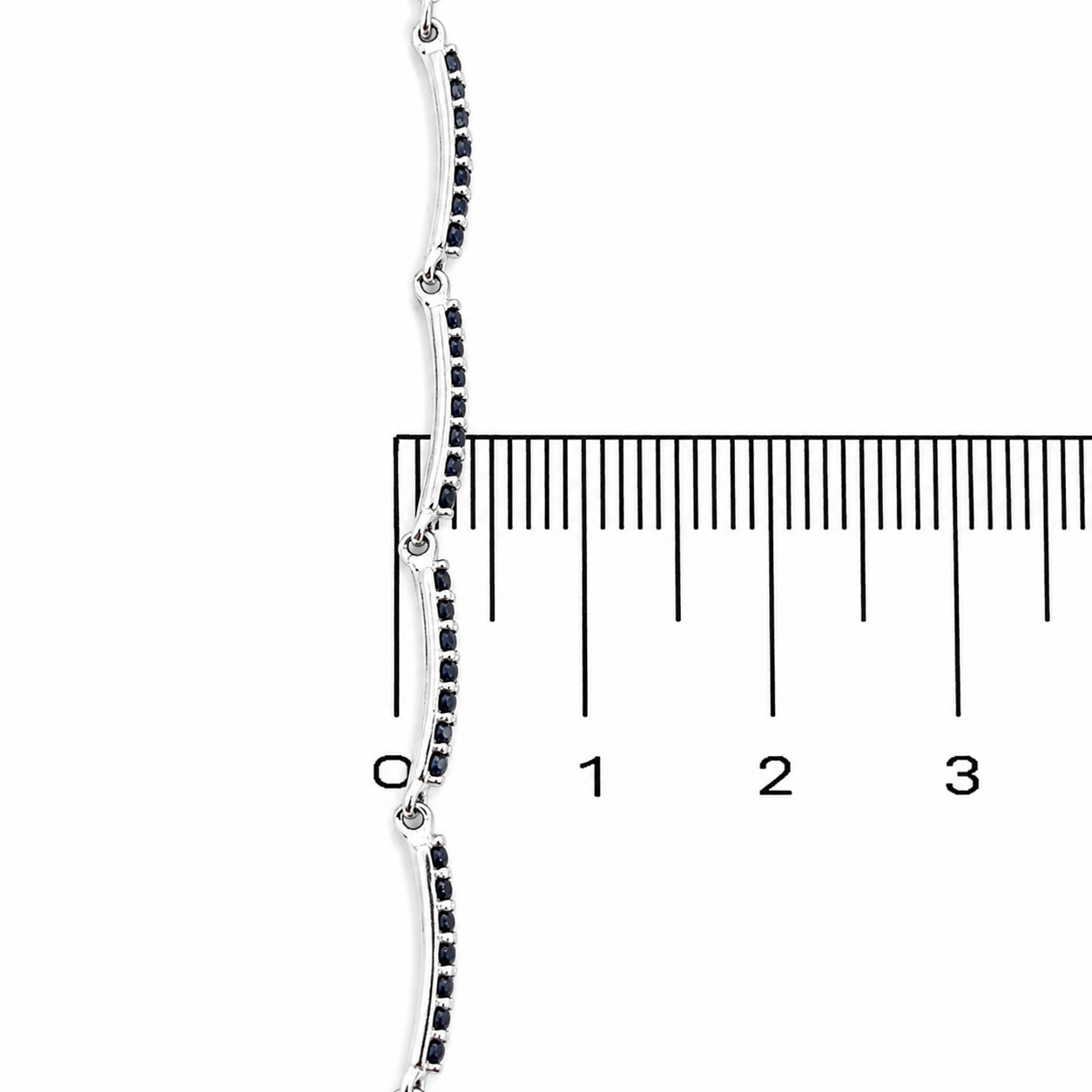 Bracciale - 18 carati Oro bianco - 1.26ct. tw. Zaffiro - Made in Italy