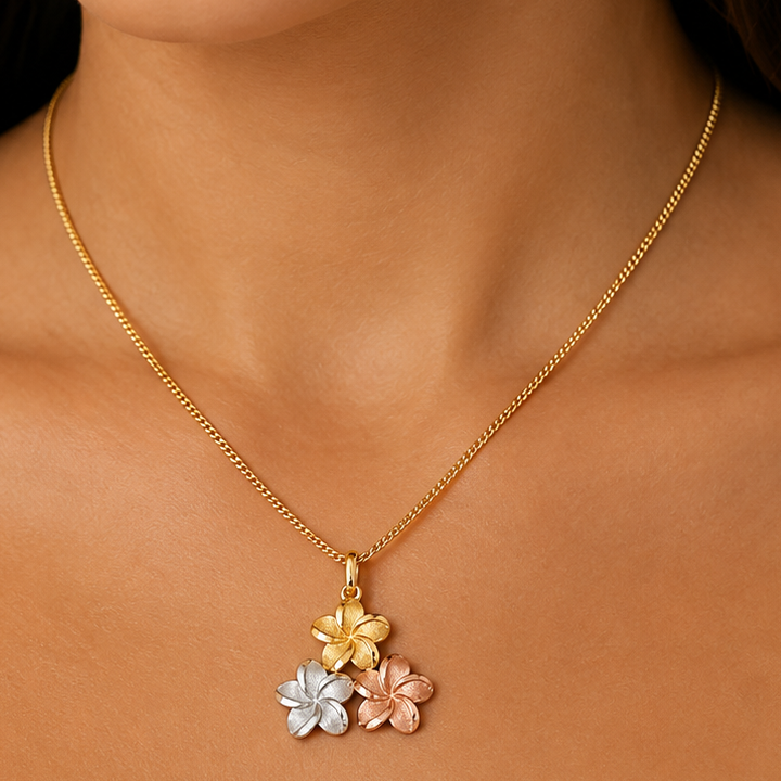 Collana con ciondolo - 18 carati Oro giallo, Oro rosa, Oro bianco - Made in Italy - Handmade