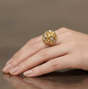 Anello - 18 carati Oro bianco, Oro giallo - 0.48ct. tw. Diamante (Naturale)