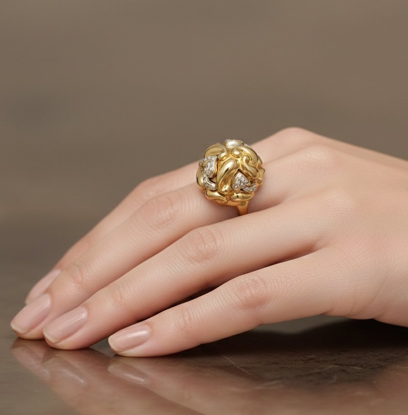 Anello - 18 carati Oro bianco, Oro giallo - 0.48ct. tw. Diamante (Naturale)