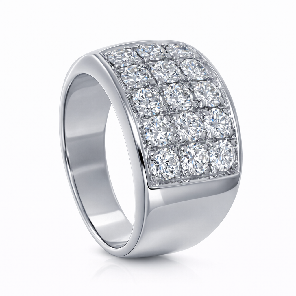 Anello - 18 carati Oro bianco - 1.60ct. tw. Diamante (Naturale)