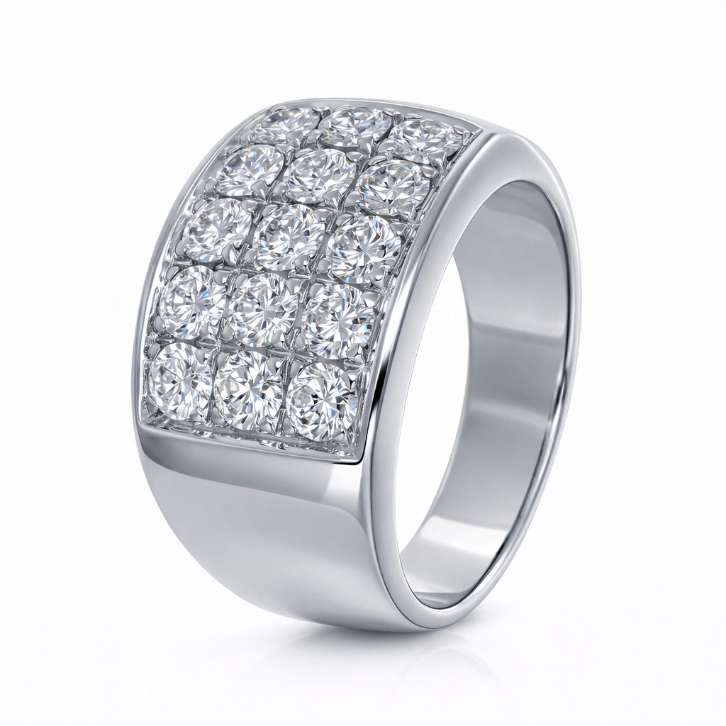 Anello - 18 carati Oro bianco - 1.60ct. tw. Diamante (Naturale)
