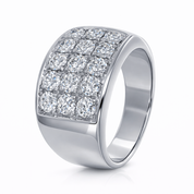 Anello - 18 carati Oro bianco - 1.60ct. tw. Diamante (Naturale)