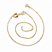 Collana con ciondolo - 18 carati Oro giallo - Made in Italy - Handmade