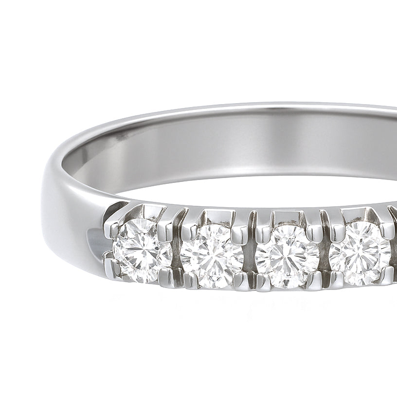 Anello - 18 carati Oro bianco - 0.20ct. tw. Diamante (Naturale)