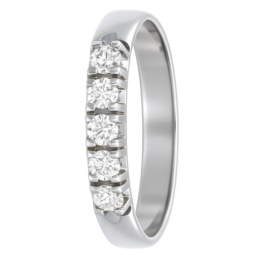 Anello - 18 carati Oro bianco - 0.20ct. tw. Diamante (Naturale)