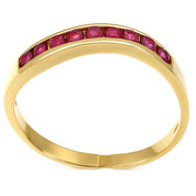 Anello - 18 carati Oro giallo - 0.04ct. tw. Rubino