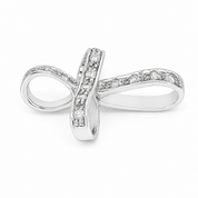 Ciondolo - 18 carati Oro bianco - 0.13ct. tw. Diamante (Naturale) - Made in Italy - Handmade