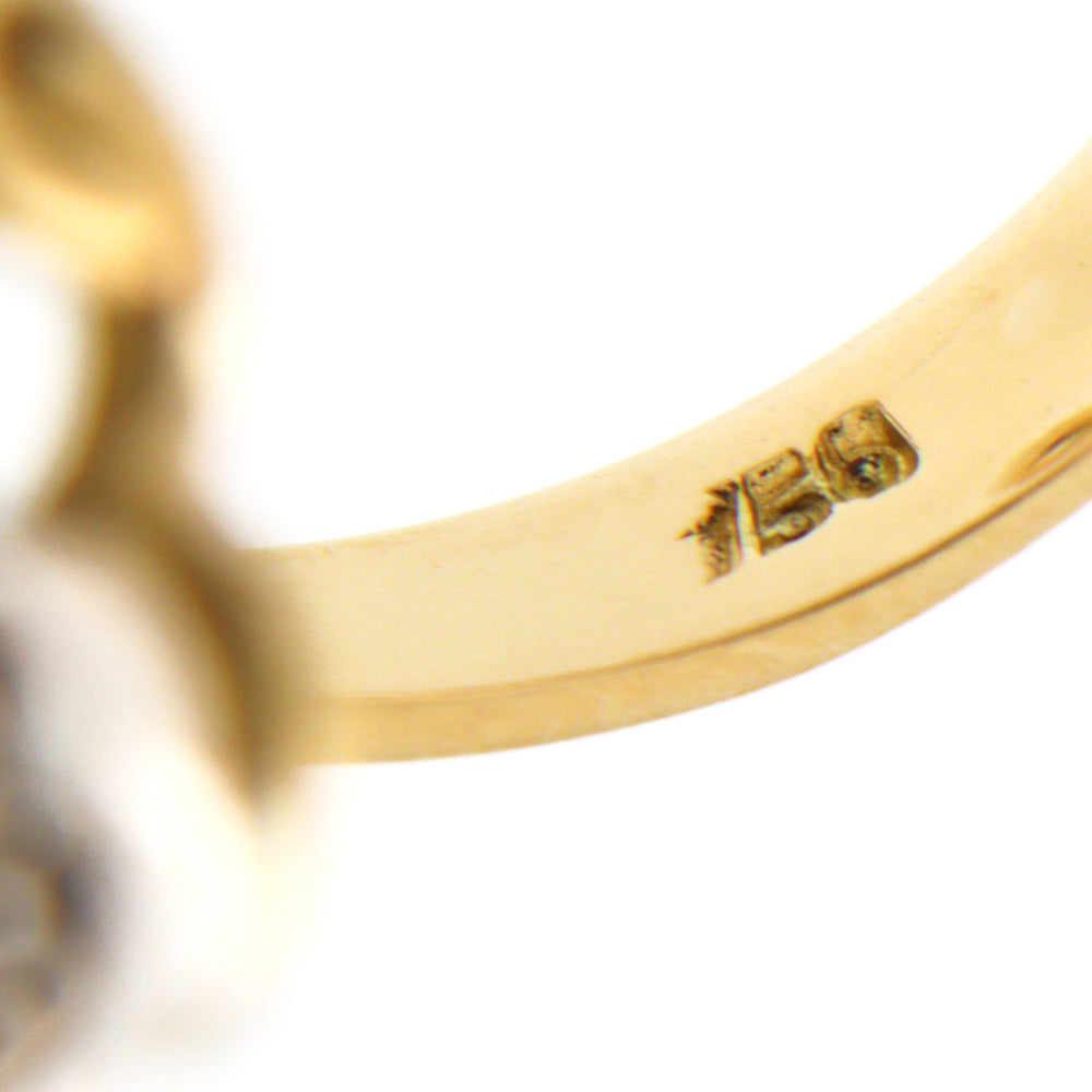 18 carati Argento, Oro giallo - Anello - 0.60 ct Zaffiro - Ct 0.54 Diamanti