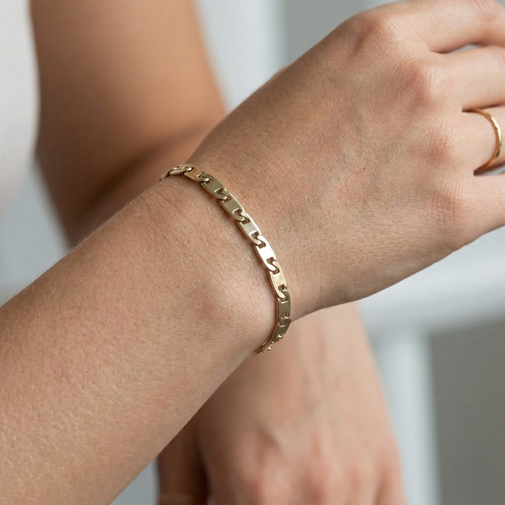 Bracciale - 18 carati Oro giallo - Handmade - Made in Italy