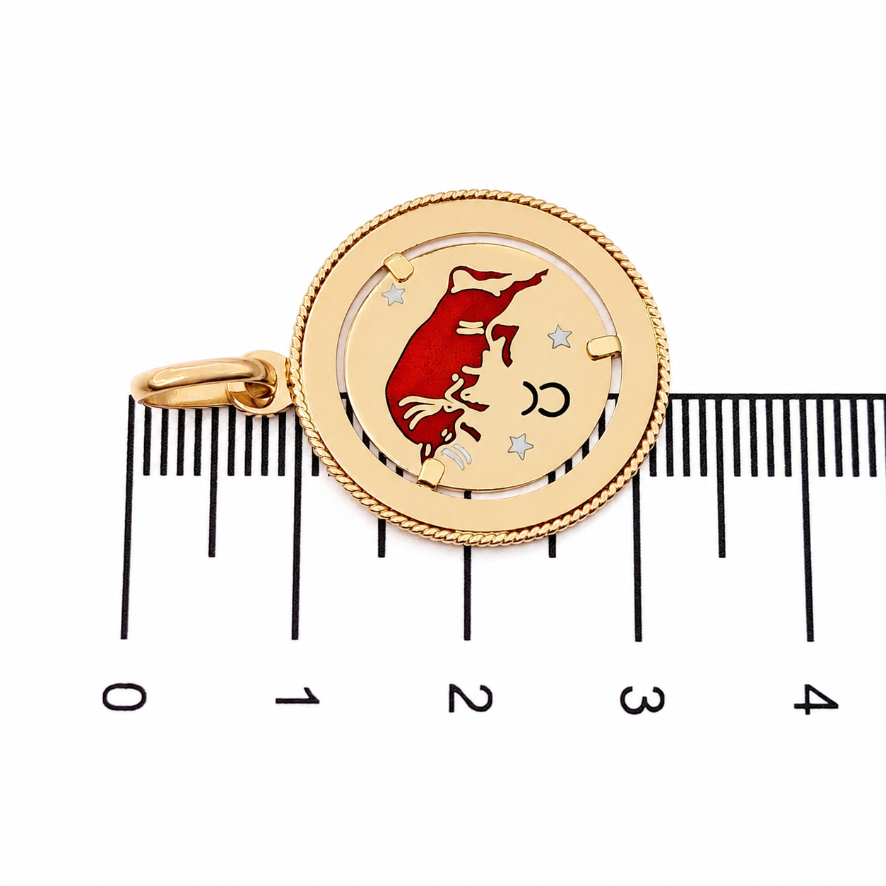 Ciondolo - 18 carati Oro giallo - Made in Italy - Handmade