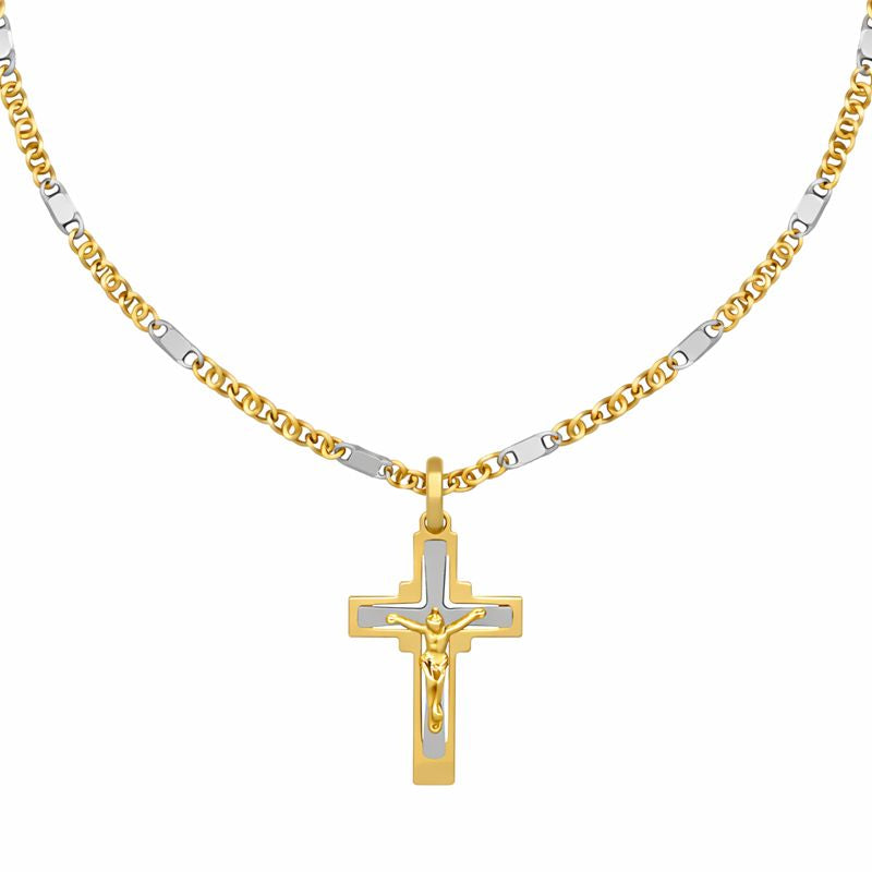 Collana con ciondolo - 18 carati Oro giallo, Oro bianco