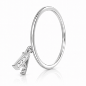 Anello - 18 carati Oro bianco Diamante (Naturale)