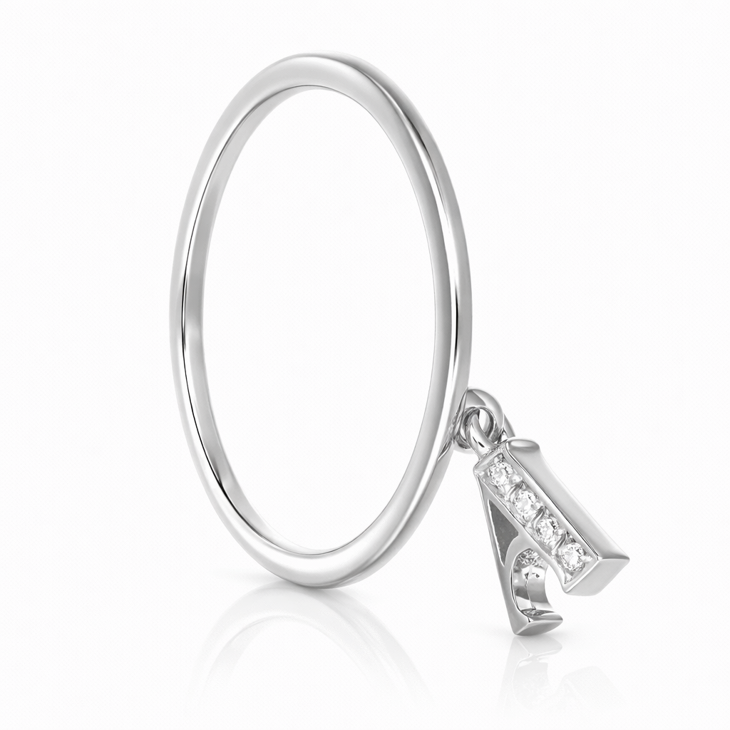 Anello - 18 carati Oro bianco Diamante (Naturale)