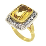 14 carati Oro giallo, Argento 925 - Anello - 3.94 ct Opale di fuoco - Diamanti