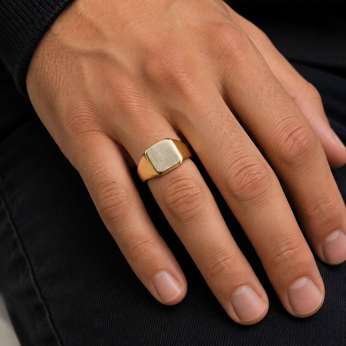 Anello - 18 carati Oro bianco, Oro giallo - Made in Italy - Handmade