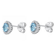 Orecchini - 18 carati Oro bianco - 1.69ct. tw. Acquamarina - Diamante