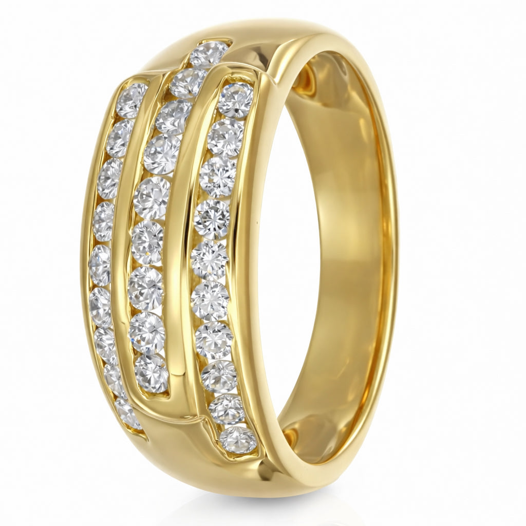 Anello - 18 carati Oro giallo - 0.60ct. tw. Diamante (Naturale)