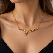 Collana - 18 carati Oro giallo Rubino - Made in Italy - Handmade