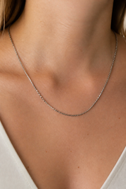 Collana - 18 carati Oro bianco - Made in Italy - Handmade
