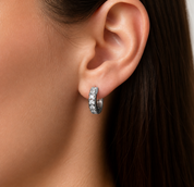Orecchini - 18 carati Oro bianco - 0.15ct. tw. Diamante (Naturale) - Made in Italy - Handmade