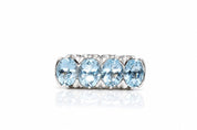 Anello - 18 carati Oro bianco - 5.00ct. tw. Acquamarina