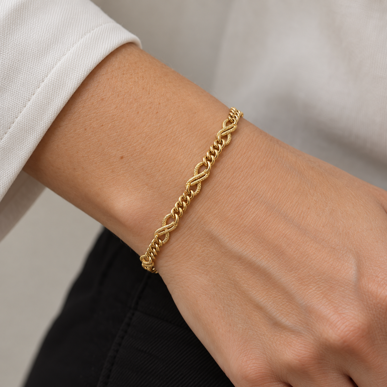 Bracciale - 18 carati Oro giallo - Handmade - Made in Italy